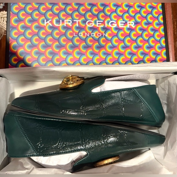 Kurt Geiger Emerald Loafers with Gold Accent - Picture 2 of 7